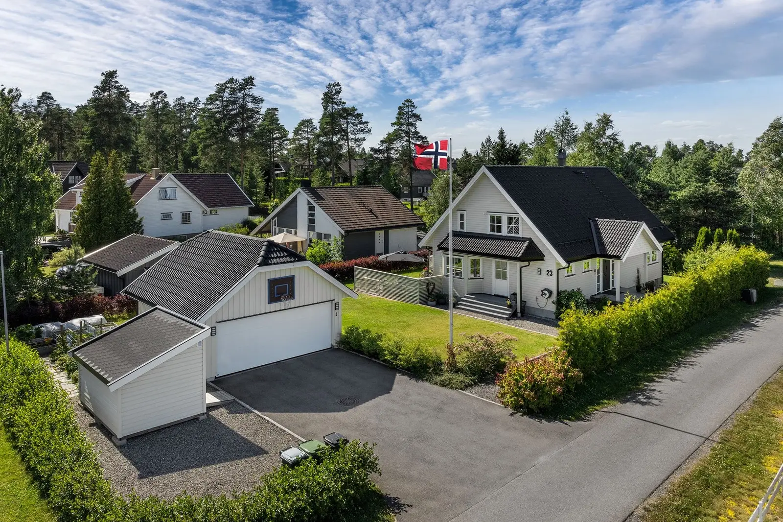 Velkommen til Fiolvegen 23 - en stor, påkostet og gjennomført bolig på Fladbyseter, rett øst for Jessheim!