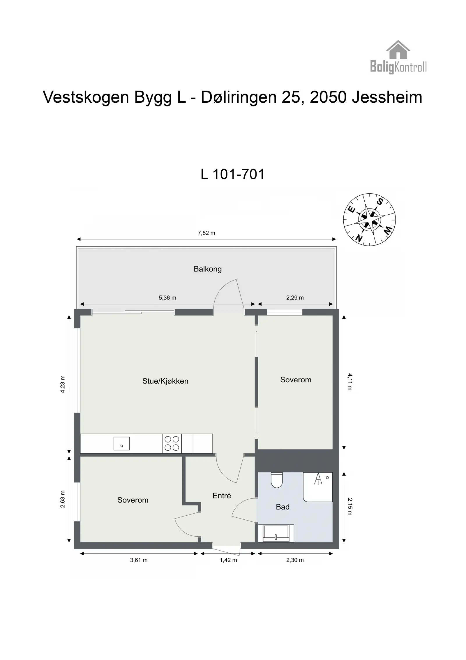 Plantegning - L 101-701
