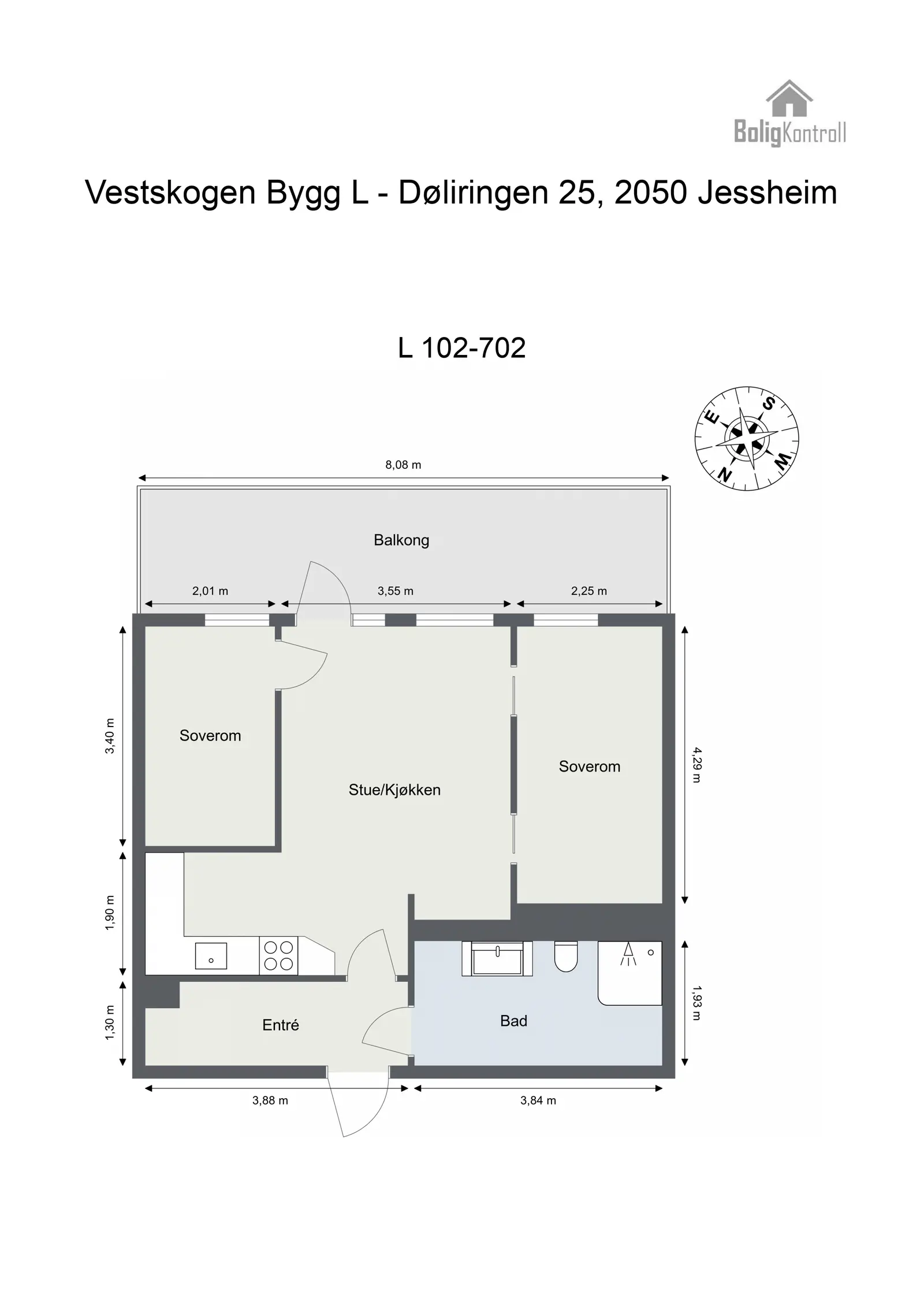 Plantegning -  L 102-702