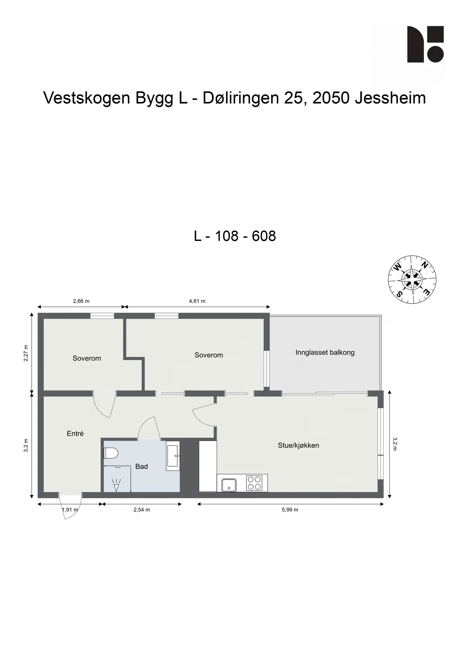 Plantegning - L108 - 608