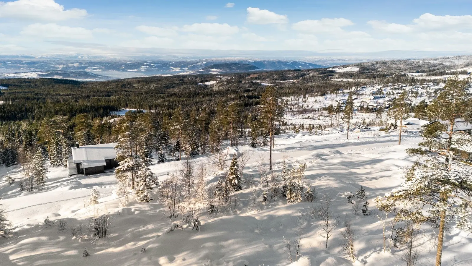 Det tillates oppført 3 bygninger pr tomt. En hytte og to sidebygninger (anneks, uthus og garasje).