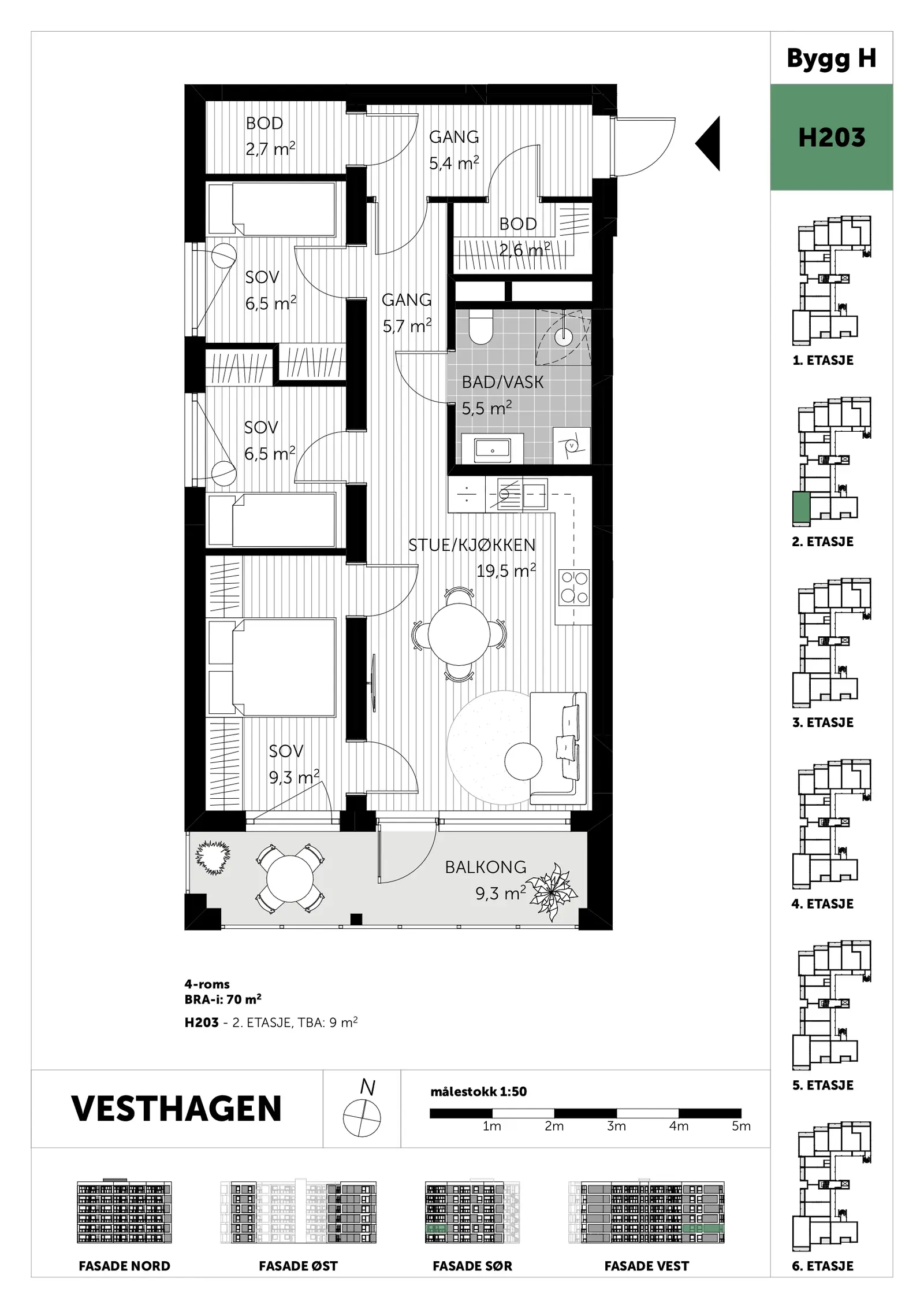 Plantegning - H203