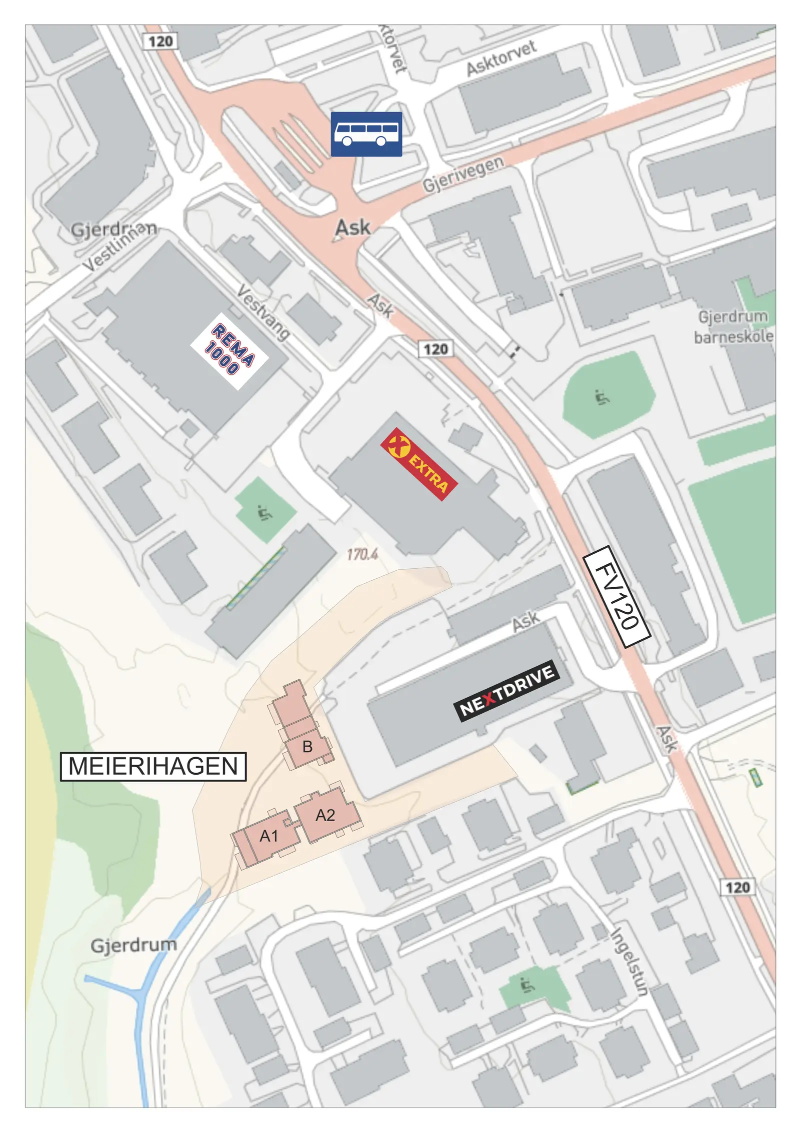 Områdekart - Meierihagen