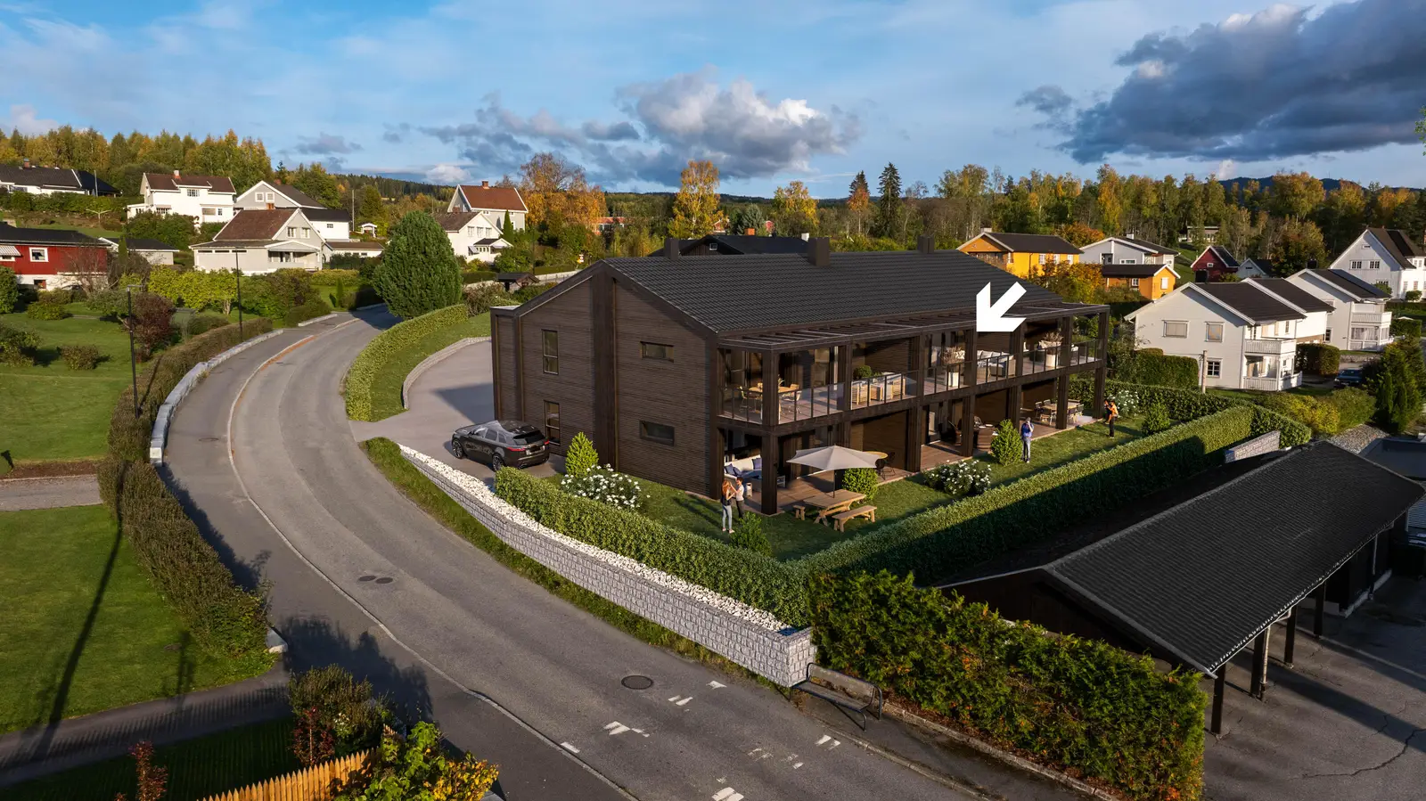 Ønsker du en ny og lettstelt 3-roms selveierleilighet med heis, flotte solforhold og utsikt - samtidig som du kan gå til alt du trenger i hv
